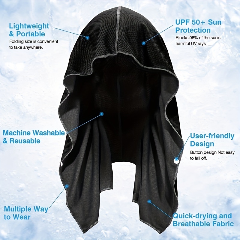 Outdoor Sport Hoodie - Kühlender Kapuzenpullover, Handtuch, Strand, Camping, Fitnessstudio,