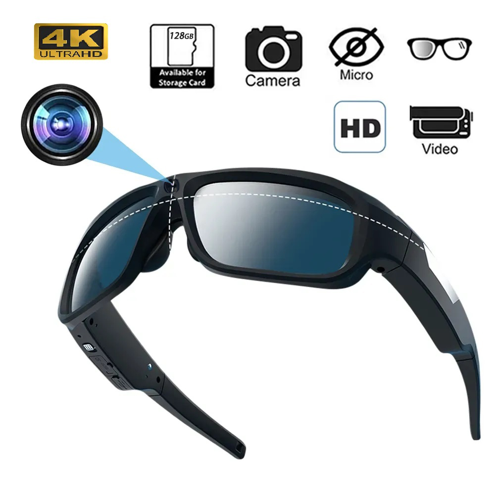 Outdoor Sport Camera - 4K HD Smart-Brillenkamera Mini-Brillen-Videokamera für Outdoor-Radfahren