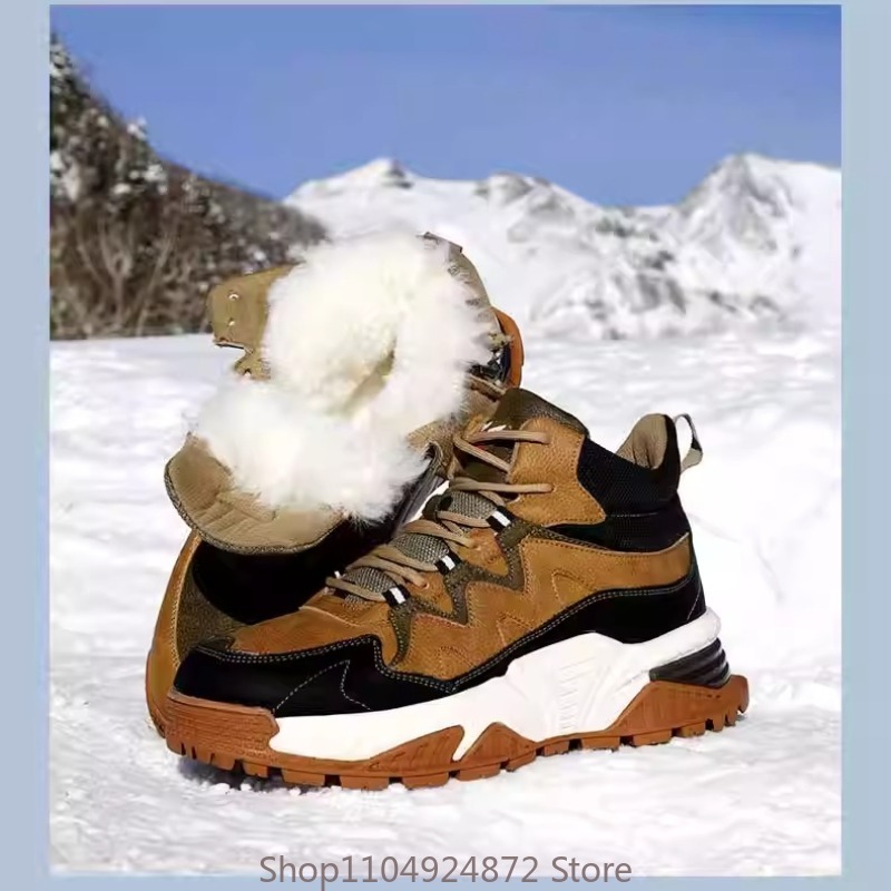 Outdoor Sport With Sticks - Winter Warme Wolle Baumwolle Schuhe männer