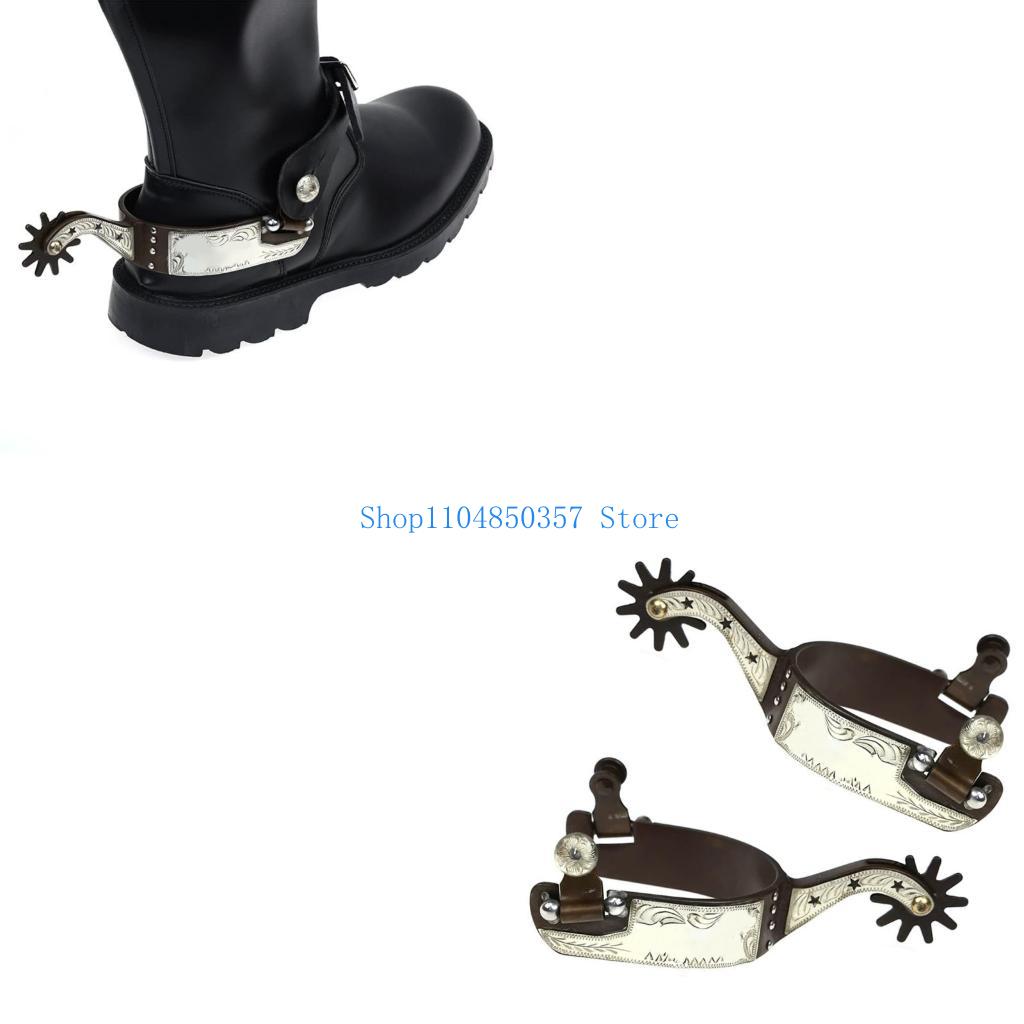 Brushing Boot Horse - 5asd Western Cowboy Spur mit Rowel