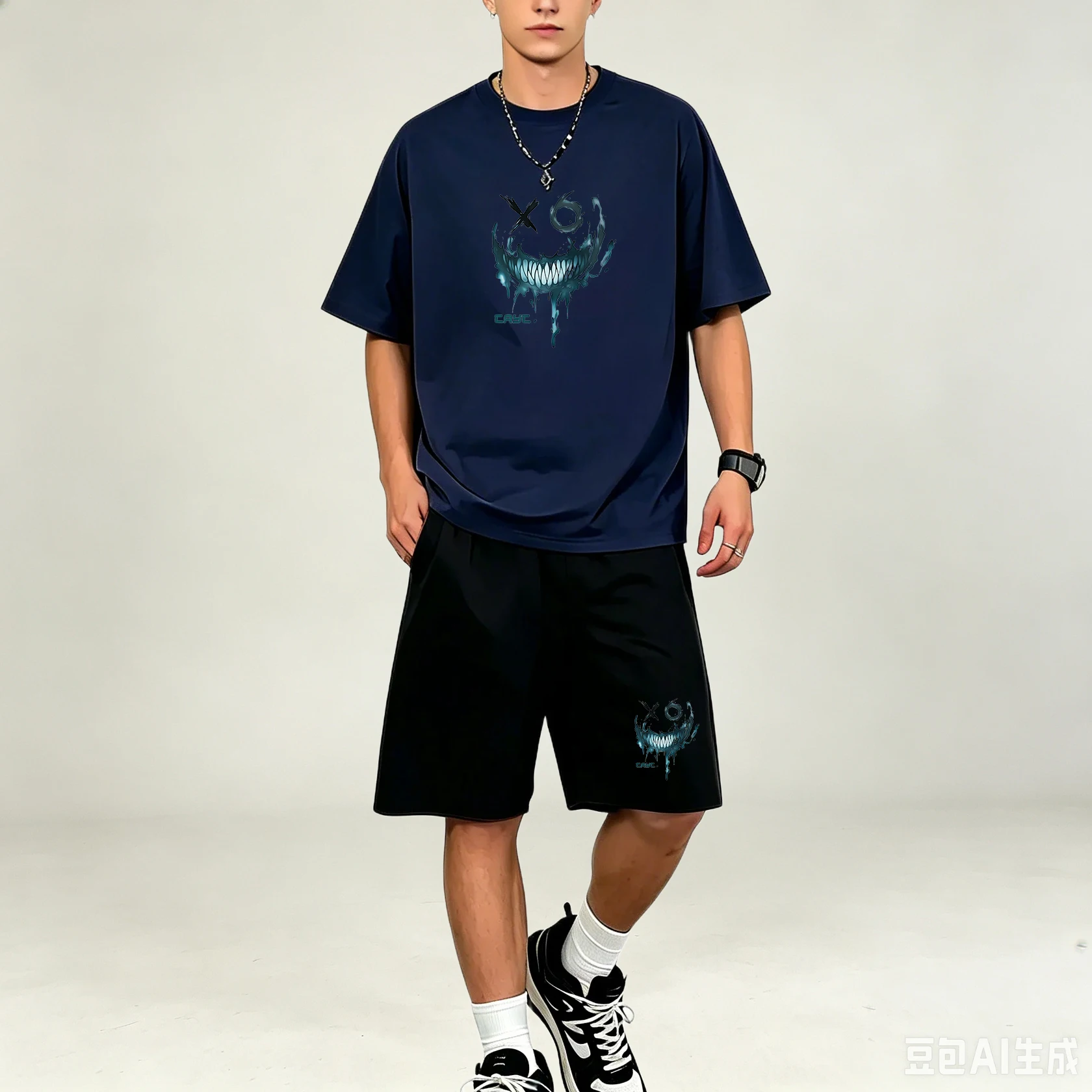 Outdoor Sports Outfit - Herren T-Shirt Sets Schnelltrocknend Atmungsaktiv Sport