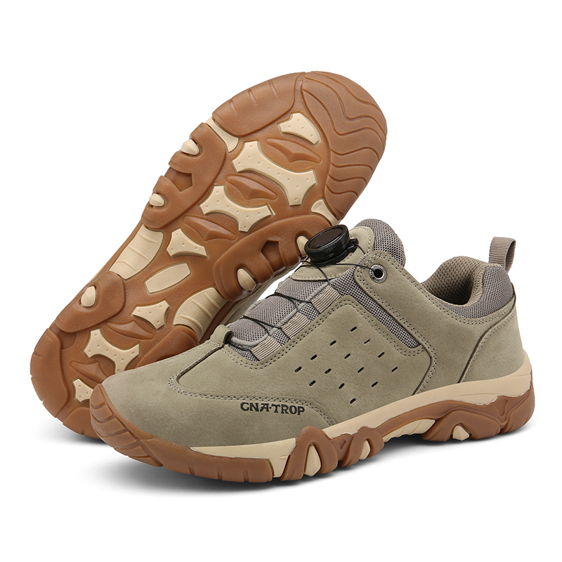 Outdoor Sport With Sticks - Rotierende Schnürsenkel-Wanderschuhe für Herren, Outdoor-Trekkingschuhe aus