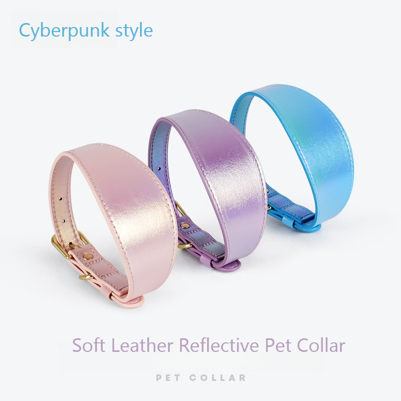 Headcollar Rope Set - Reflektierendes Leder-Hundehalsband- und Leinen-Set für nächtliche