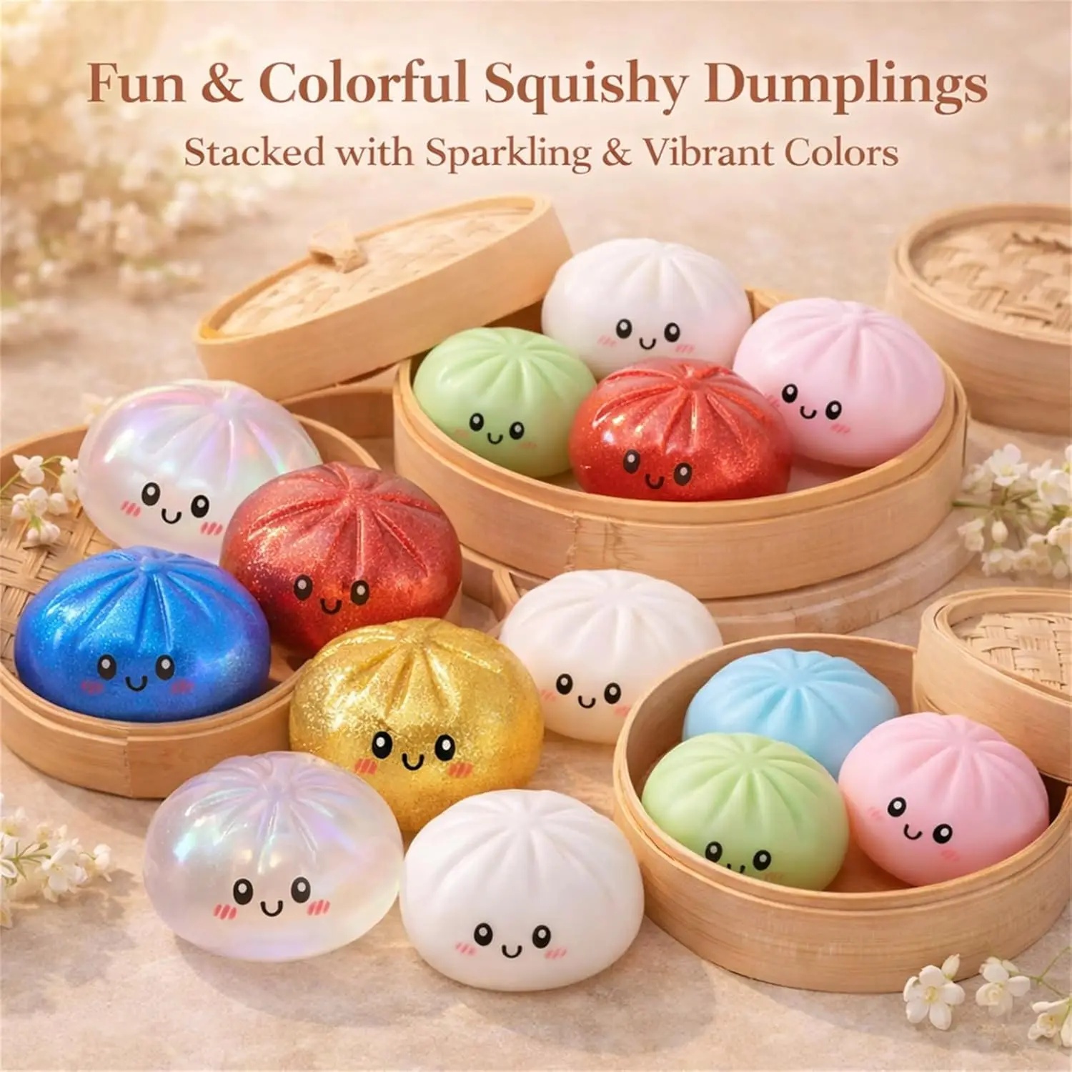 Outdoor Sports Accessories - Mini Glitzer-Dumpling Squishy mit Box, sensorisches
