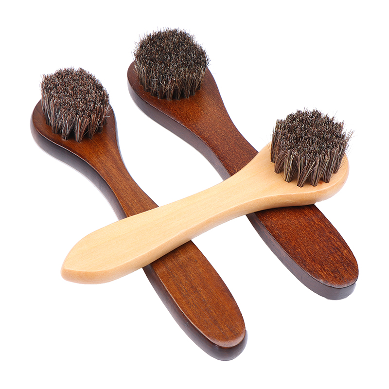 Brushing Boot Horse - 1 Stück Schuhbürste mit langem Holzgriff