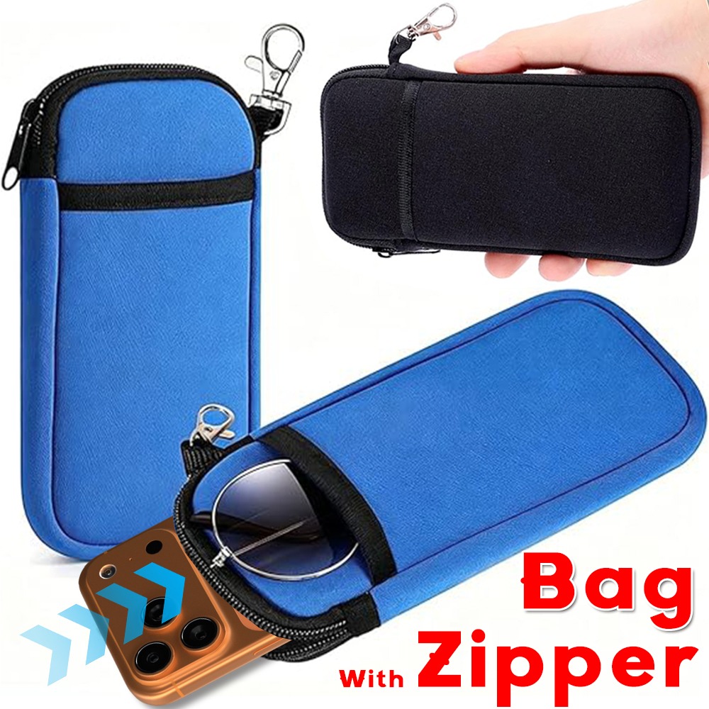 Outdoor Sport Glasses - Handytasche/Brillentasche aus Nylongewebe mit Karabinerhaken für