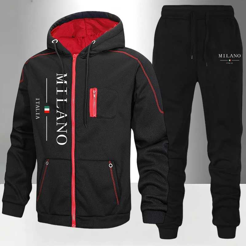 Outdoor Sports Outfit - Italienische Mode Herren-Set/Mantel/Hose Herbst Winter Täglicher