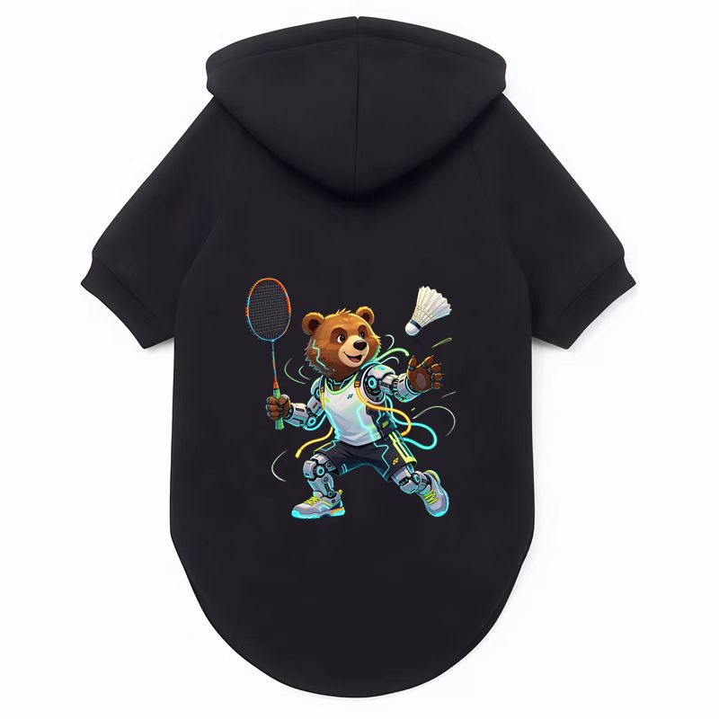 Niedlicher Bären-Badminton-Hoo – Outdoor Sport Hoodie Bewertung und Preis